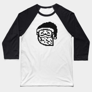 Santa face Christmas pixel art Baseball T-Shirt